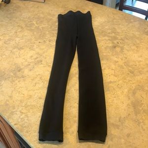 Fleece lined girl’s leggings, size S/M, black